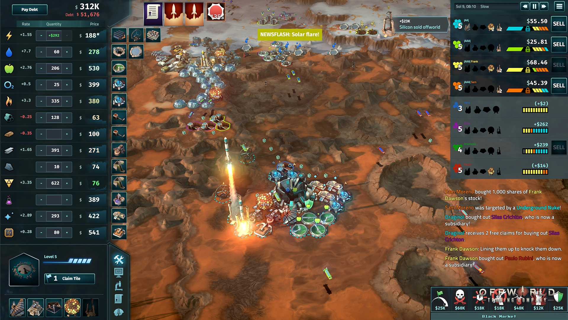 Mohawk Games tarafından yapılan strateji-ticaret türünde Offworld Trading Company Oyunu Ekran Görüntüsü